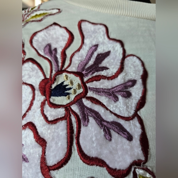 Anthropologie Appliqué Sweatshirt, MED - Picture 7 of 8